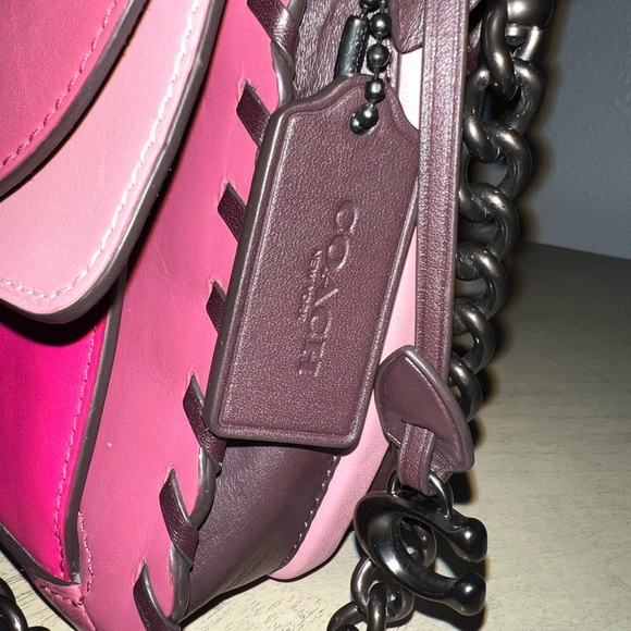 Coach 1941 Whipstitch Colorblock Pink Dreamer Hobo 76034 - Picture 2 of 12